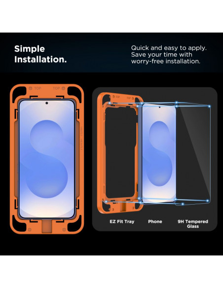 
Grūdintas stiklas, skirtas „Samsung Galaxy S25 Quick Set+“ - skaidrus
