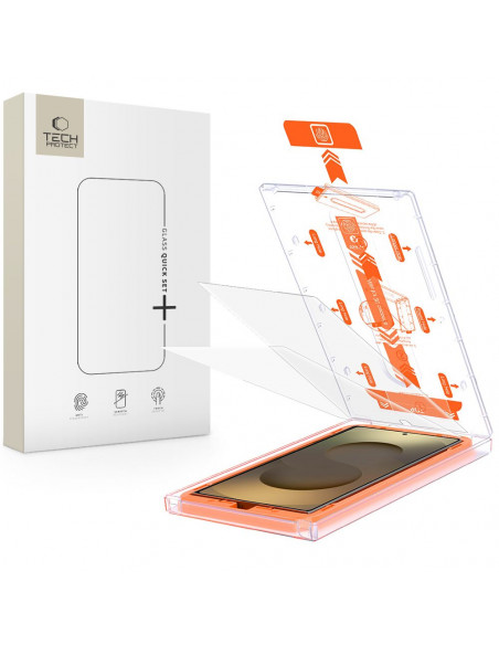 
Grūdintas stiklas, skirtas „Samsung Galaxy S25 Ultra Quick Set+“ - skaidrus
