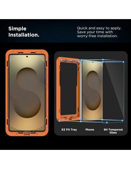 
Grūdintas stiklas, skirtas „Samsung Galaxy S25 Ultra Quick Set+“ - skaidrus
