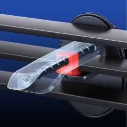 Sidabrinis automobilinis telefono laikiklis su Qi 15W MagSafe indukciniu įkrovikliu