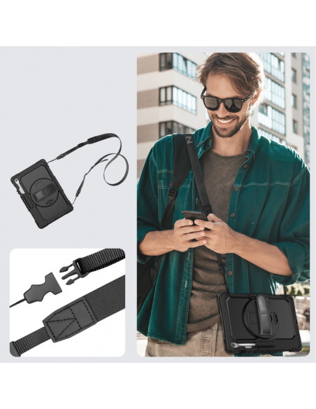 
„Samsung Galaxy Tab S10 FE+ Solid“ dėklas – juodas
