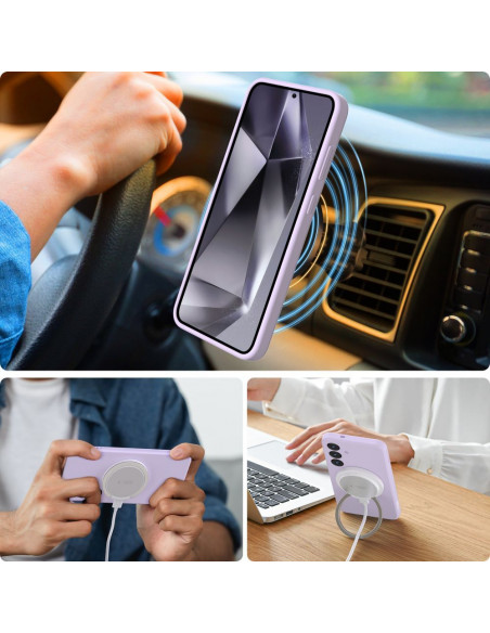 
„Samsung Galaxy S25 Edge“ skysto silikono „MagSafe“ dėklas – violetinis
