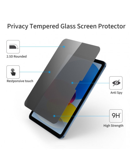 
Privatumo stiklas, skirtas „iPad 10.9& 39 & 39 2022“ / „iPad 11& 39 & 39 2025“ „Glass Spy+“
