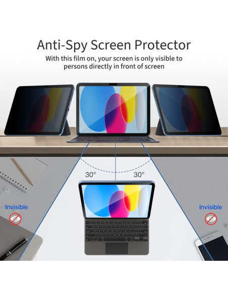 
Privatumo stiklas, skirtas „iPad 10.9& 39 & 39 2022“ / „iPad 11& 39 & 39 2025“ „Glass Spy+“
