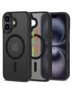 
„iPhone 16“ dėklas su „MagMat Magsafe“ mygtukų dangteliais – matinės juodos spalvos
