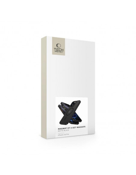 
„iPhone 16 Pro“ dėklas su „MagMat Magsafe“ mygtukų dangteliais – matinės juodos spalvos
