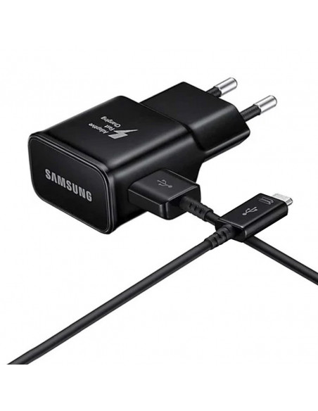 
„Samsung USB-A 15W“ sieninis įkroviklis su USB-A – USB-C laidu – juodas
