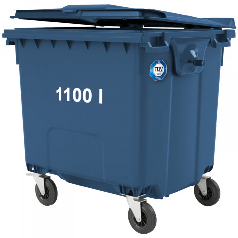 
Konteineris komunalinėms atliekoms PZH EN 840-2 DIN 1100L - mėlynas
