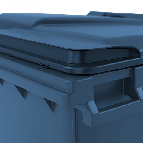 
Konteineris komunalinėms atliekoms PZH EN 840-2 DIN 1100L - mėlynas
