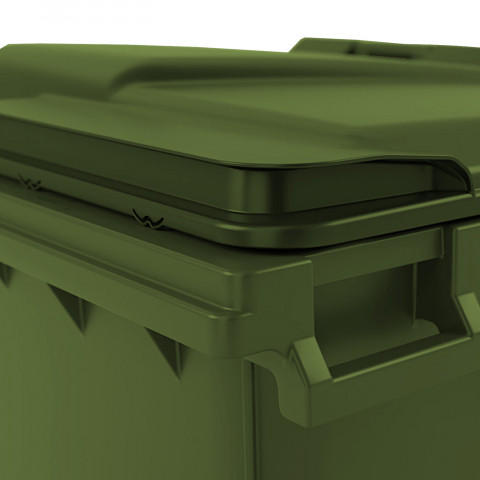 
Komunalinių atliekų konteineris PZH EN 840-2 DIN 1100L - žalias
