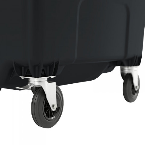 
Komunalinių atliekų konteineris PZH EN 840-2 DIN 1100L - juodas
