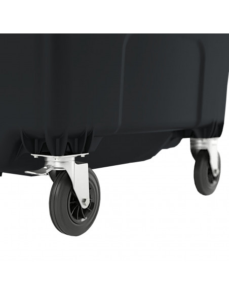 
Komunalinių atliekų konteineris PZH EN 840-2 DIN 1100L - juodas
