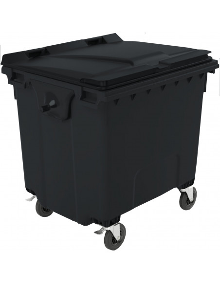 
Komunalinių atliekų konteineris PZH EN 840-2 DIN 1100L - juodas
