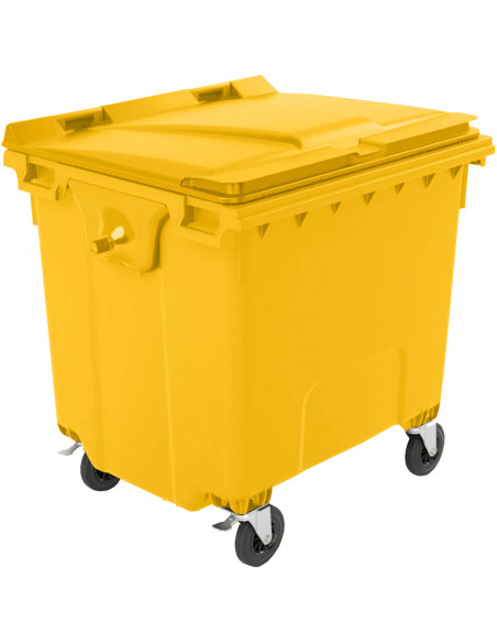 
Komunalinių atliekų konteineris PZH EN 840-2 DIN 1100L - geltonas
