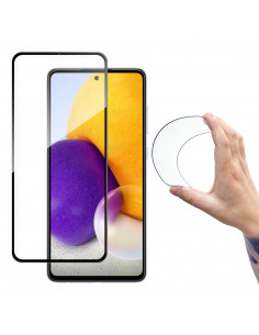 
Grūdinto stiklo plėvelė su rėmeliu, skirta „Samsung Galaxy A72 4G Full Cover Flexi Nano“ - juoda
