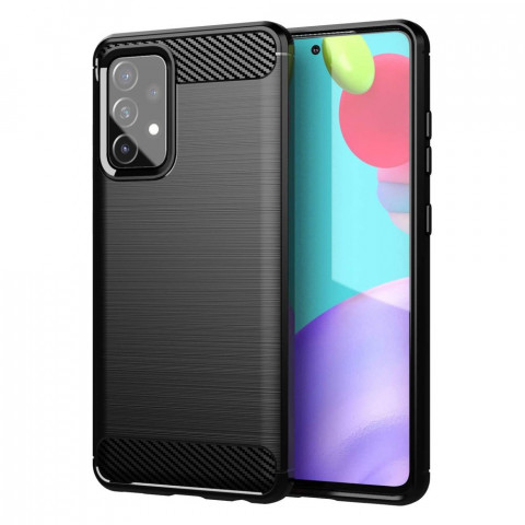 
Lankstus dėklas, skirtas „Samsung Galaxy A72 4G Carbon Case“ - juodas
