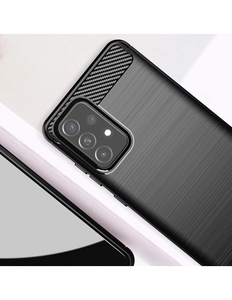 
Lankstus dėklas, skirtas „Samsung Galaxy A72 4G Carbon Case“ - juodas
