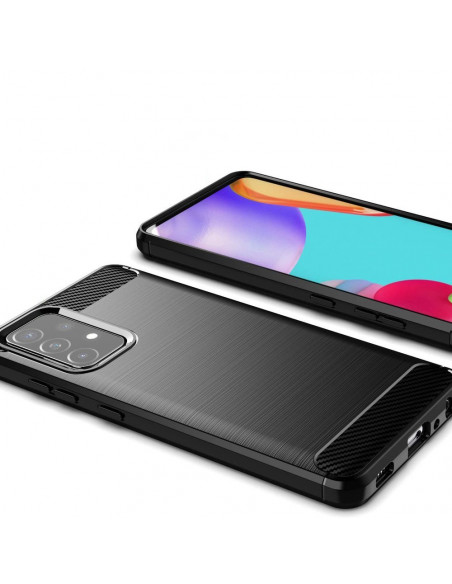 
Lankstus dėklas, skirtas „Samsung Galaxy A72 4G Carbon Case“ - juodas
