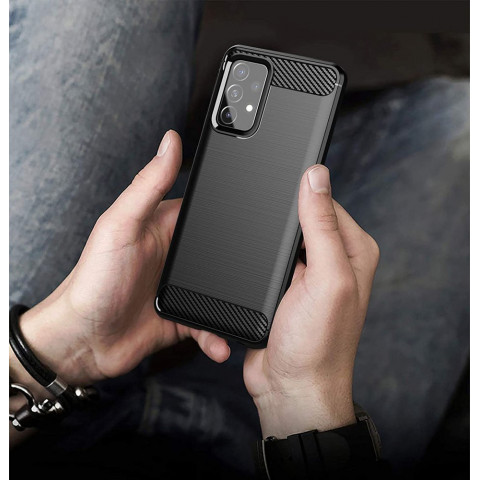 
Lankstus dėklas, skirtas „Samsung Galaxy A72 4G Carbon Case“ - juodas

