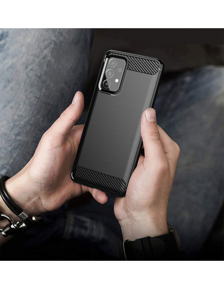 
Lankstus dėklas, skirtas „Samsung Galaxy A72 4G Carbon Case“ - juodas
