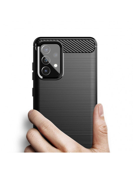 
Lankstus dėklas, skirtas „Samsung Galaxy A72 4G Carbon Case“ - juodas
