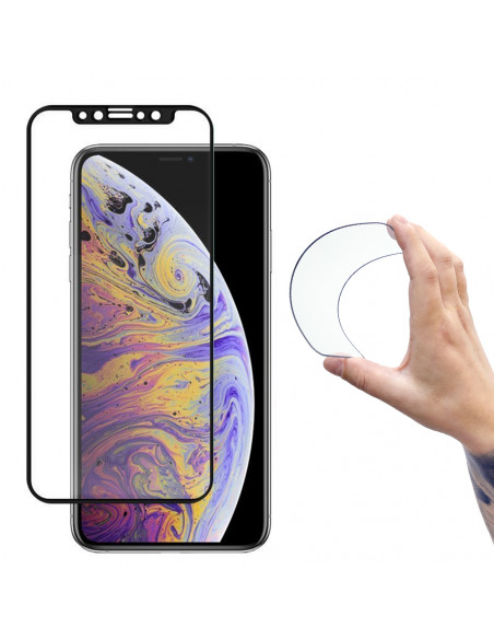 
Grūdinto stiklo plėvelė su rėmeliu, skirta „iPhone 14 Plus / 13 Pro Max Full Cover Flexi Nano“ - skaidrus

