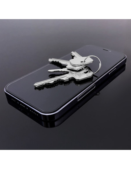 
Grūdinto stiklo plėvelė su rėmeliu, skirta „iPhone 14 Plus / 13 Pro Max Full Cover Flexi Nano“ - skaidrus
