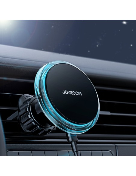 Sidabrinis automobilinis telefono laikiklis su Qi 15W MagSafe indukciniu įkrovikliu Sidabrinis automobilinis telefono laikiklis su Qi 15W MagSafe indukciniu įkrovikliu