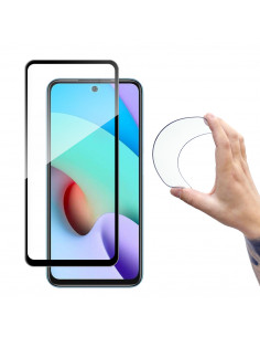 
Grūdinto stiklo plėvelė Xiaomi Redmi 10 su pilno padengimo Flexi Nano rėmeliu - juoda

