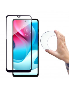 
Grūdinto stiklo plėvelė, skirta „Moto G60s“ su visiškai dengiančiu „Flexi Nano“ rėmeliu
