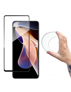 
Grūdinto stiklo lankstus dėklas Xiaomi Redmi Note 11 Pro+ / 11 Pro telefonui su visiškai padengiančiu „Flexi Nano“ rėme...