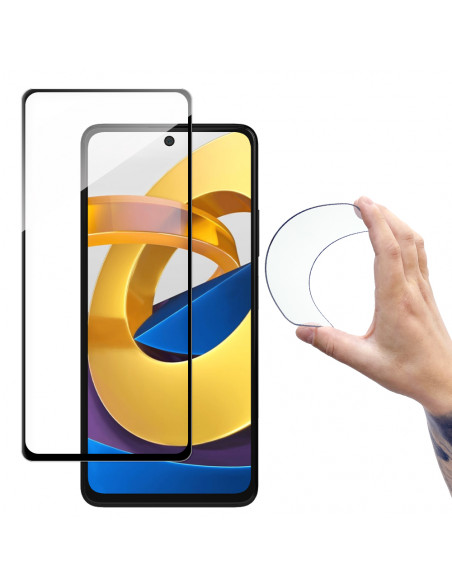 
Grūdinto stiklo lankstus su rėmeliu Xiaomi Redmi Note 11T 5G / Redmi Note 11S 5G / Poco M4 Pro 5G
