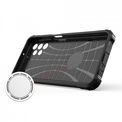 
„Samsung Galaxy A73 Hybrid Armor“ dėklas – juodas
