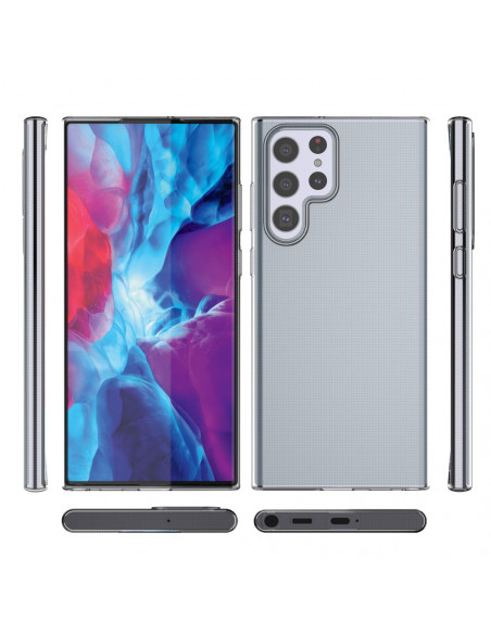 
Itin skaidrus gelio dėklas, skirtas „Samsung Galaxy S22 Ultra Transparent“
