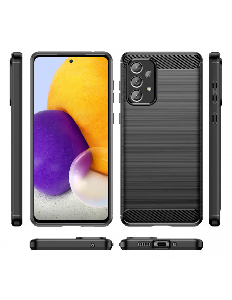 
Lankstus dėklas, skirtas „Samsung Galaxy A73 Carbon“ dėklui - juodas
