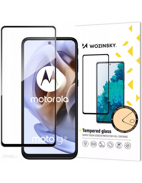 
„Moto G51“ grūdinto stiklo ekrano apsauga su rėmeliu, juoda
