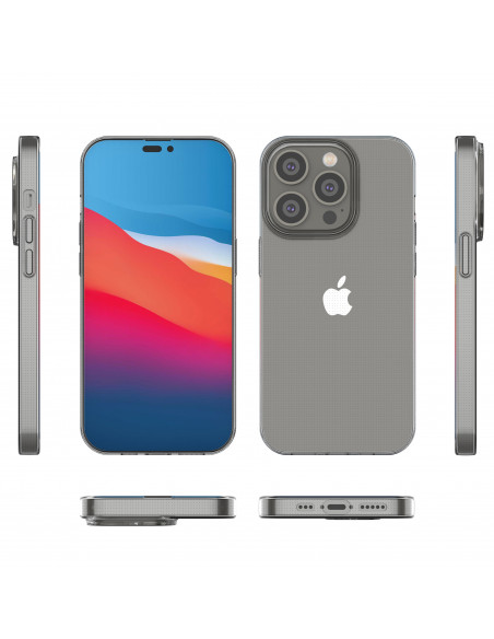 
iPhone 14 Pro Ultra Clear 0.5mm gelio dėklas - skaidrus
