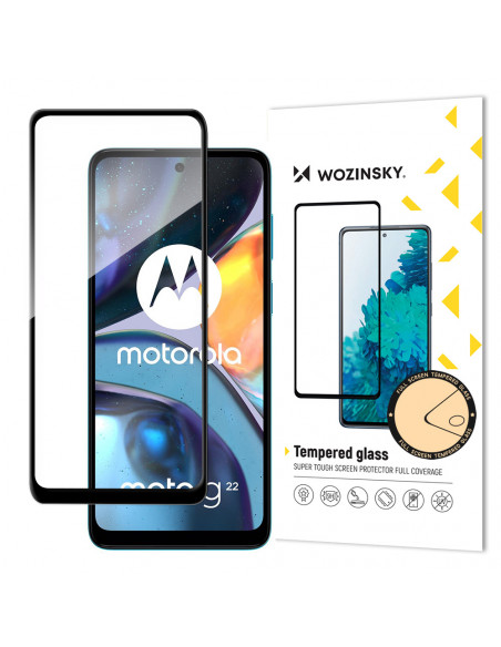 
Grūdintas stiklas Motorola Moto G22 telefonui „Full Glue“
