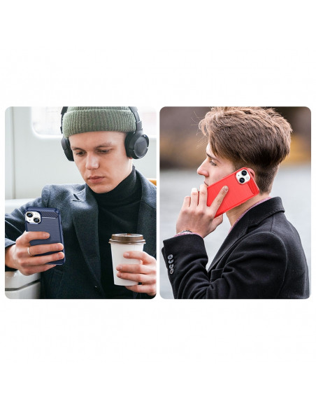 
Lankstus gelinis galinis dangtelis „iPhone 14 Plus“ anglies pluošto dėklui – juodas
