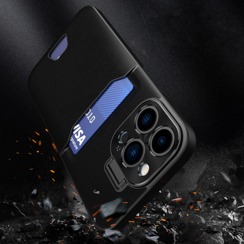 
„Samsung Galaxy S23“ odinis dėklas su stovu – juodas
