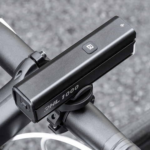 
1000 lm priekinis dviračio žibintas su USB-C - USB-A laidu - juodas
