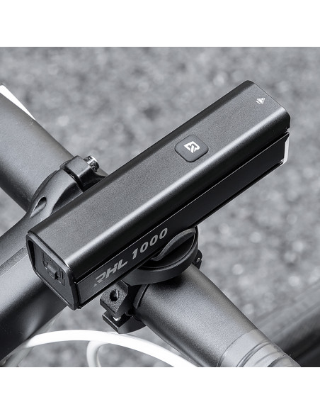 
1000 lm priekinis dviračio žibintas su USB-C - USB-A laidu - juodas
