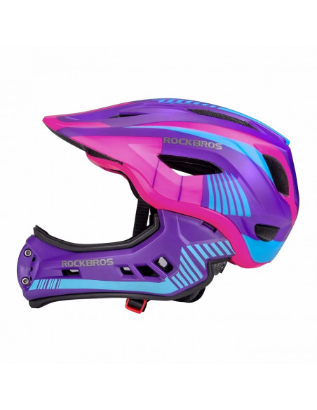 
Vaikiškas dviračio šalmas su nuimamu smakru, M dydis - violetinė ir rožinė
