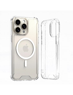 
„iPhone 16“ skaidrus kampinis dėklas „MagSafe“ – permatomas
