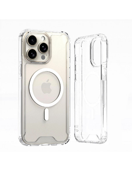 
„iPhone 16“ skaidrus kampinis dėklas „MagSafe“ – permatomas
