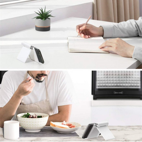 
Universalus išmaniojo telefono ir planšetinio kompiuterio stovas – juodas
