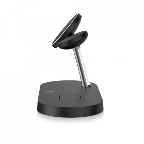 
3 viename belaidis įkroviklis išmaniajam telefonui, išmaniajam laikrodžiui ir ausinėms su „MagSafe“ – juodas
