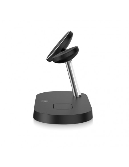 
3 viename belaidis įkroviklis išmaniajam telefonui, išmaniajam laikrodžiui ir ausinėms su „MagSafe“ – juodas
