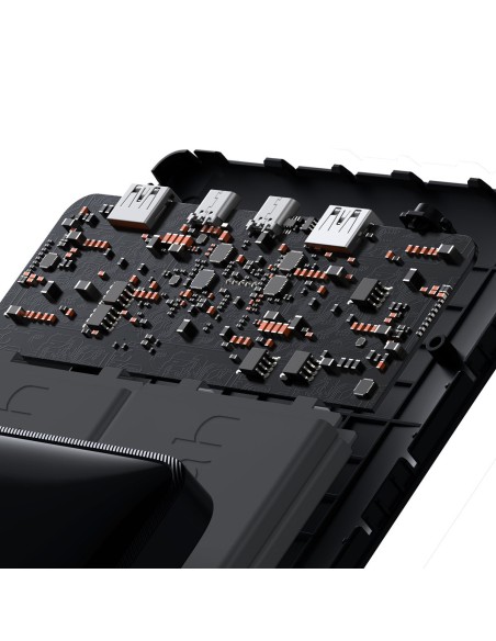 Ašmenys itin ploni maitinimo blokas 100W 20000mAh juodas PD QC SCP FCP