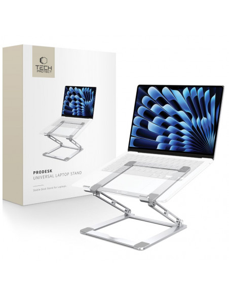 
Universalus sulankstomas stovas nešiojamiesiems kompiuteriams iki 17 colių - sidabrinis
